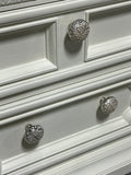 Cream Painted Nightstand with Two Drawers by Stanley