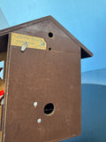 Hand Carved & Painted Vintage Wooden German Black Forest Musical Cuckoo Clock with Pendulum and Weights