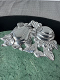 Large Arthur Court Style Green Marble Cheese Board with Fruit Motif
