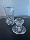 2-Piece Waterford Crystal Lismore Hurricane Candle Lamp