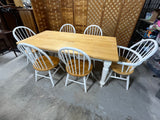 Two Tone Kitchen Dining Table with (6) Chairs***HEAVY ITEM***READ DETAILS ON PICK UP POLICY***