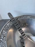 3 Piece Wilton Armetale Artesian Salad Bowl And Serving Ware