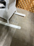 White Wicker Rocking Chair with Cushion