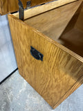 Oak Tone Trunk with Metal Side Handles