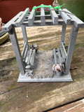 Metallic Silver Tone Bird Feeder