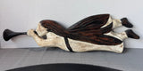 Signed Rustic Wooden Hanging Trumpet Angel AS IS (READ DESCRIPTION CAREFULLY)