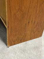 Teak Veneer Particle Board Tall Bookcase
