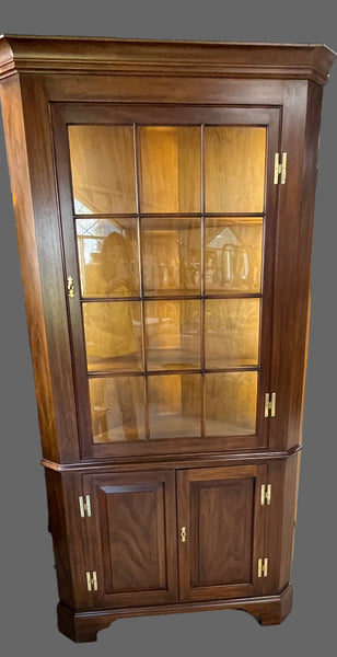 Henkel Harris Lighted Corner Cabinet ***HEAVY ITEM***