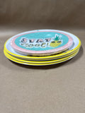 Pineapple Melamine Plates And Paper Plates — 5 Pieces
