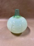 Textured Green Glass Vase