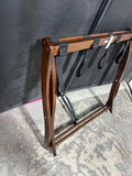 Wooden Black Canvas Folding Luggage Rack