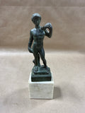 Italian Bronze David Sculpture On Marble Stand