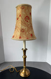 Virginia Metalcrafters Solid Brushed Brass Candlestick Lamp (WORKS)