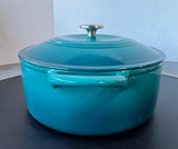 Tramontina 7QT Teal Enameled Cast Iron Dutch Oven