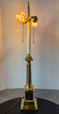 Virginia Metalcrafters Brass 2-Way Candlestick Lamp (WORKS)