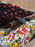 Vera Bradley Poppy Fields Crossbody Courier Travel Messenger Bag