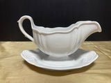 Large Gravy Boat w/ Attached Saucer