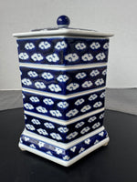 Bombay Company 4-Tiered Blue & White Chinoiserie Porcelain Box