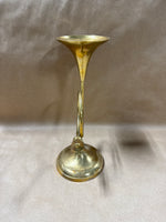 Brass French Horn Candle Stick Holder