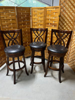 Swivel Bar Stools, Set of 3