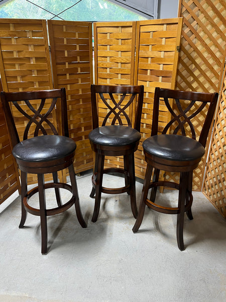 Swivel Bar Stools, Set of 3