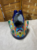 Mexican Pottery Colorful Frog Planter