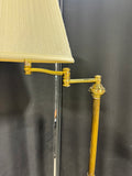 Brass Vintage Swing Arm Floor Lamp (WORKS)