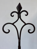 Brown Wrought Iron Parisian Style Freestanding Wreath Holder