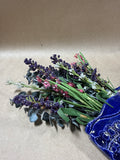 Studio Pottery Wall Pocket With Faux Floral Arrangement