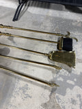 Virginia Metal Crafters Solid Brass Fireplace Tools With Ball Handles