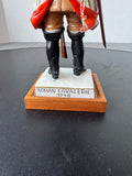 Rohan Cavalerie Van Gerdinge Sitzendorf Porcelain French Soldier with Wooden Base & Box
