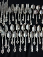 67-Piece RW&S Wallace Violet Vintage Sterling Silver Flatware Set