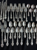 67-Piece RW&S Wallace Violet Vintage Sterling Silver Flatware Set