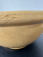 XL Primitive Style Glazed Pottery Bread Mixing Bowl