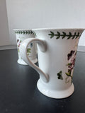 Pair of Portmeirion Garden Botanic Sweet Pea Flared Coffee Mugs