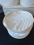 5-Piece Lenox White Herringbone Quilted China Storage Containers