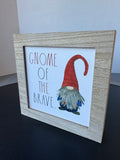 Rae Dunn Gnome of the Brave Patriotic Block Sign