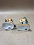 Napco Girl With Dog / Boy With Bird