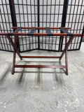 Slim Dark Wooden Folding Luggage Rack