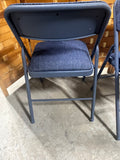Cosco Blue Metal Folding Chairs, Pair/2 pc