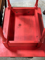 Red Painted Accent Table
