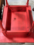 Red Painted Accent Table