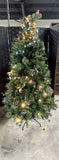 6 1/2 ft. Faux Christmas Tree, Partially Lit