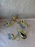 Pair Of Brass Candle Wall Sconces