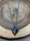 Chunky Monet Chain with Glass Pendant