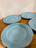 Blue Tommy Bahama Melamine Dinner Plates - Set Of 4