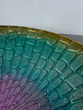 Glittery Multicolored XL Reverse Painted Glass Console Bowl