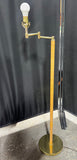 Brass Bamboo Wrapped Vintage Floor Lamp (WORKS)