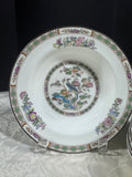 8-Piece Wedgwood England Kutani Crane Rimmed Soup Bowls (D)