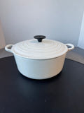 Le Creuset White Enamel Cast Iron Dutch Oven